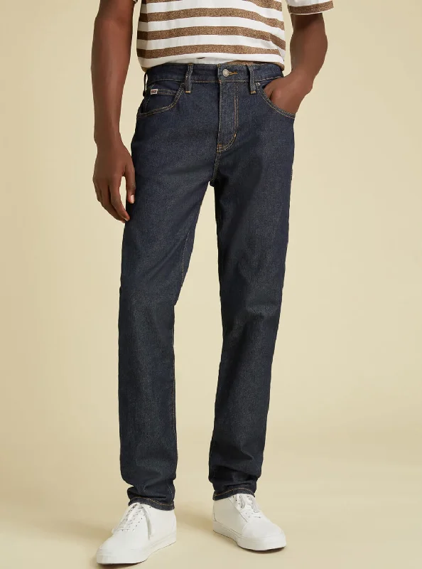 GUESS Originals Mid-Rise Slim Straight Denim Jeans In Dark Rinse