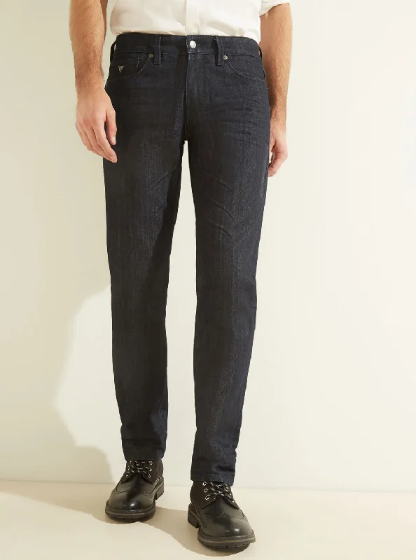 Low-Rise Slim Straight Denim Jeans in Smokescreen Wash