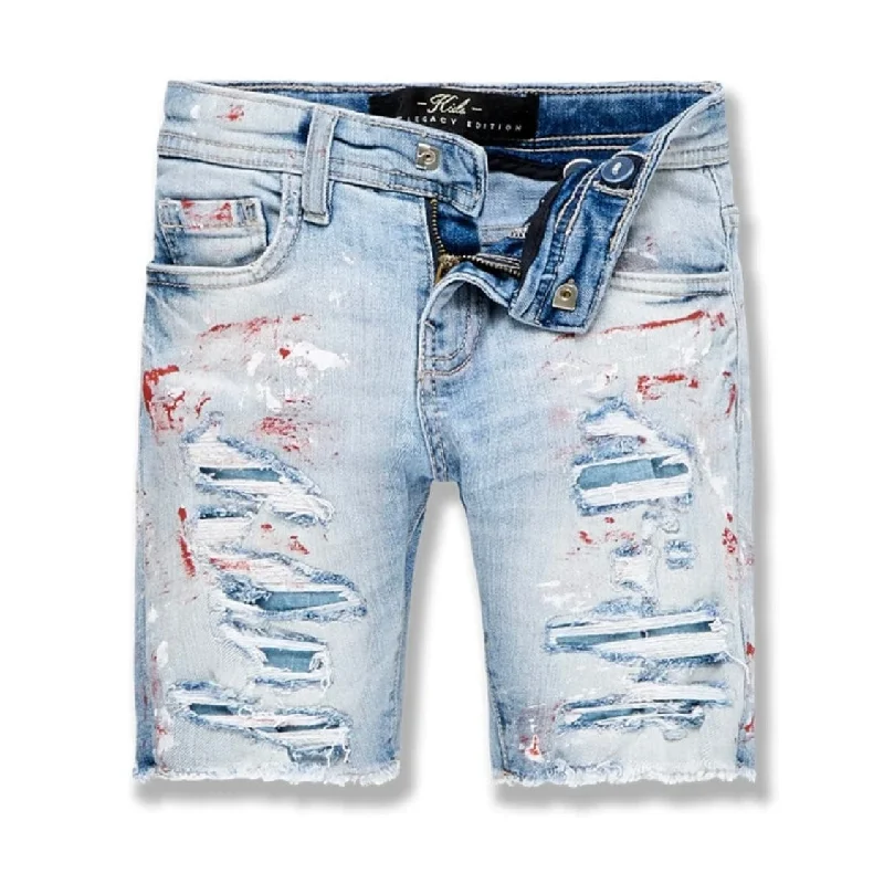 Kids Jordan Craig Vengeance Denim Shorts (Ice Blue) J3176SK