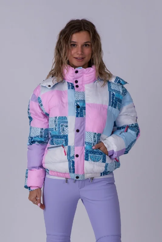 Chic Puffer Jacket -Patchwork