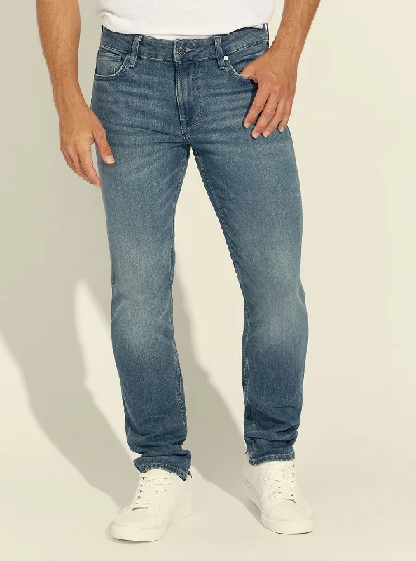 Mid-Rise Slim Tapered Denim Jeans In Silverstar Wash