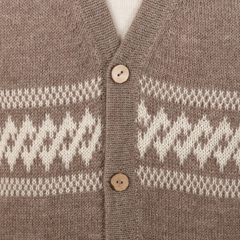 Novica Handmade Taupe Sensations Mens Baby Cardigan