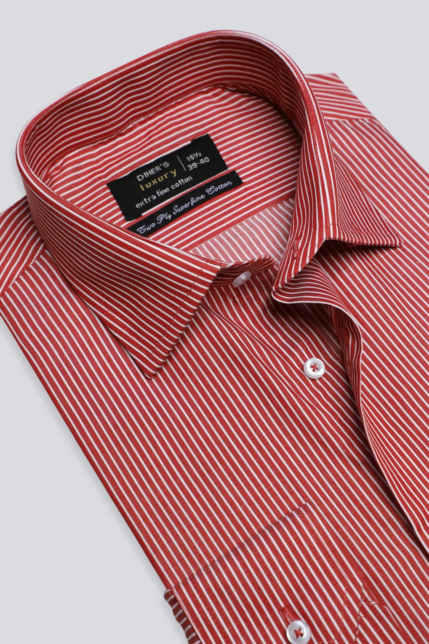 Red Pinstripe Formal Shirt