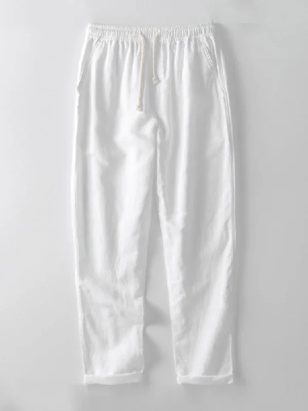 Straight Leg Linen Pants