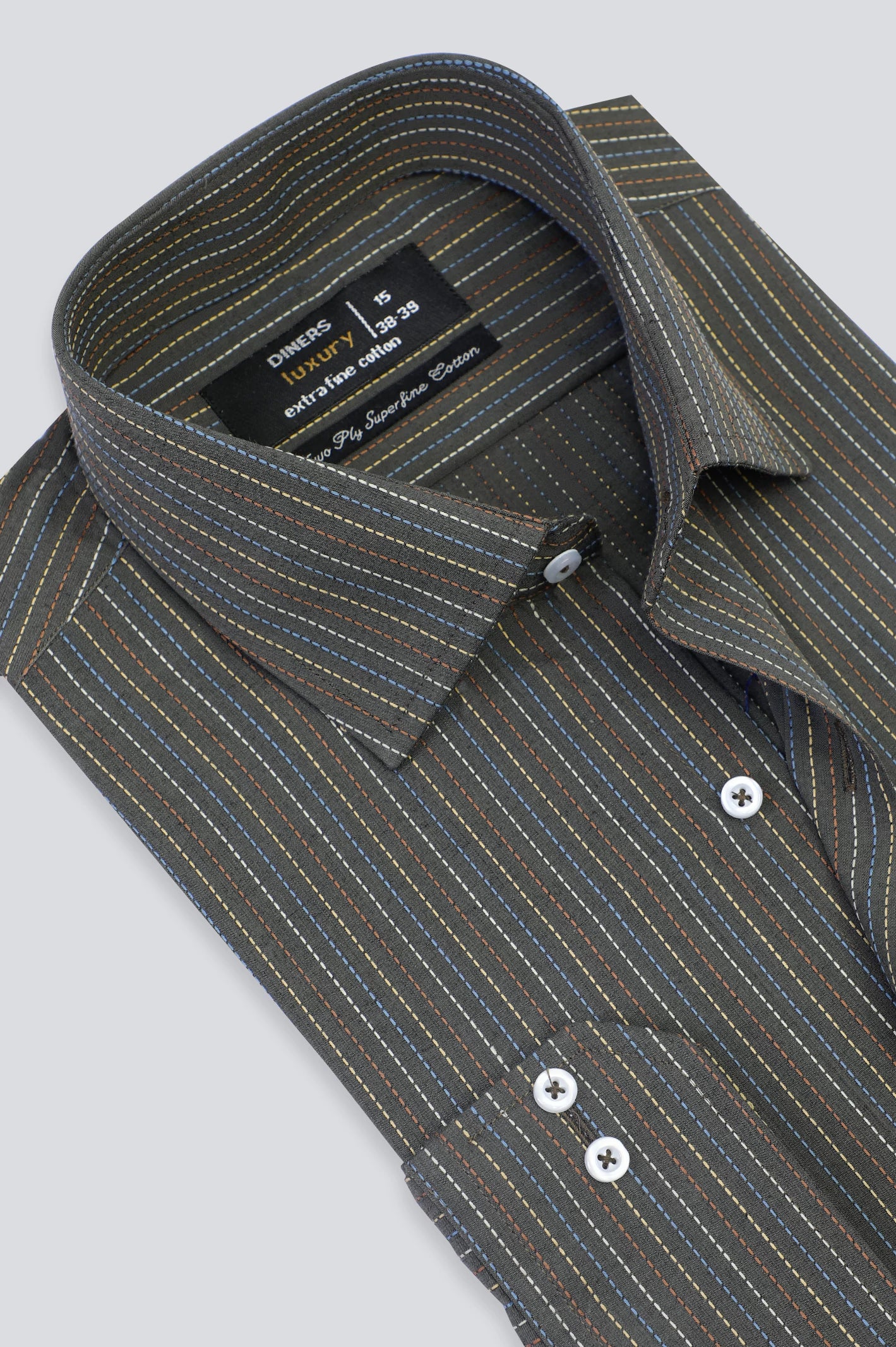 Brown Stripes Formal Shirt