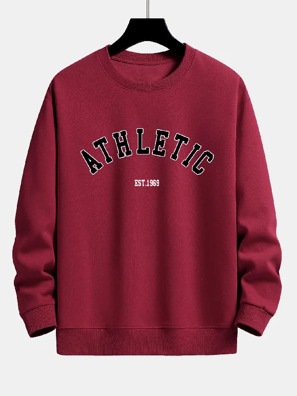 Athletic Print Relax Fit Sweatshirt