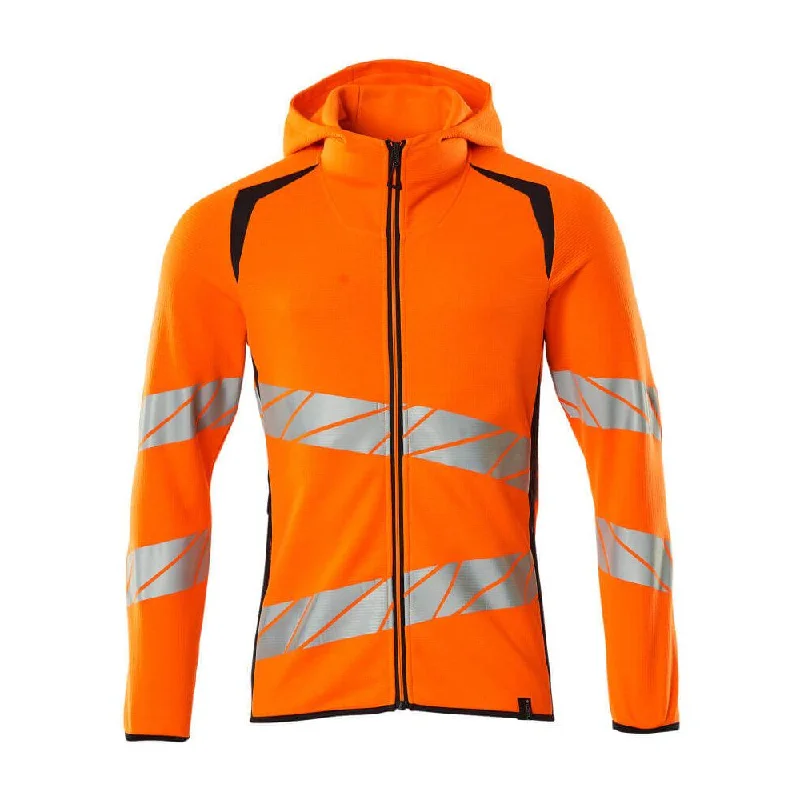 Mascot Hi-Vis Hoodie With Zipper 19284-781 - Mens, Accelerate Safe