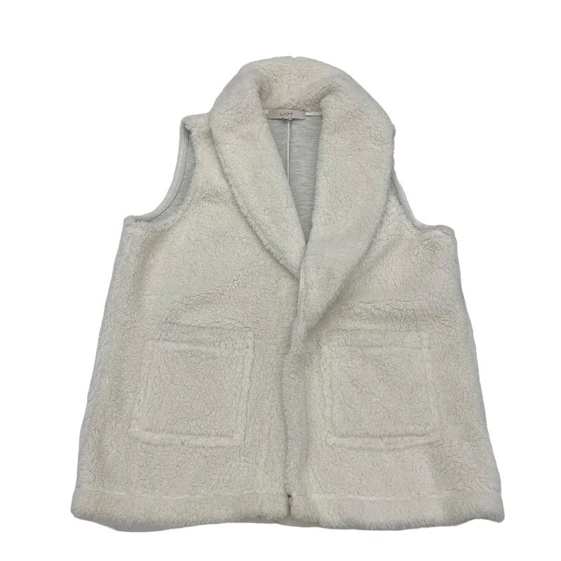 CREAM VEST FLEECE by LOFT Size:S