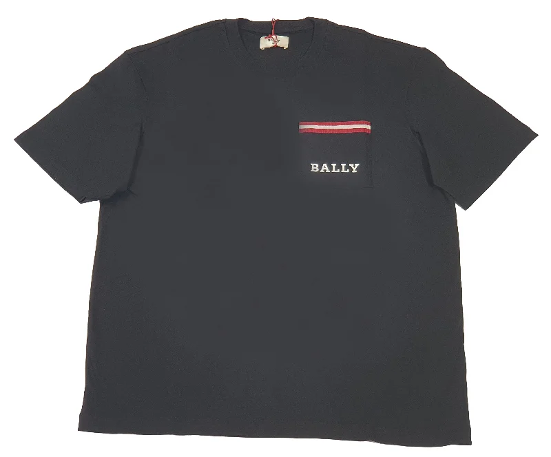 Bally 6233729 Men's Black 100% Cotton Pocket T-Shirt