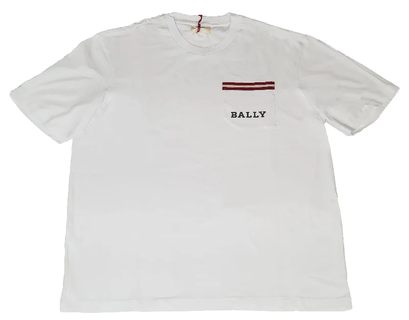 Bally 6233732 Men's Bone 100% Cotton Pocket T-Shirt