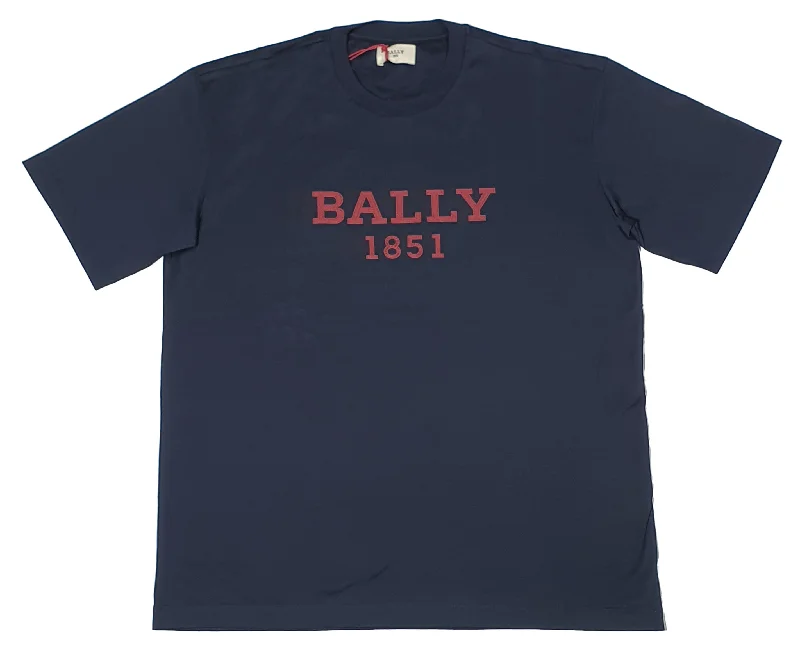 Bally 6303588 Men's Ink 100% Organic-Cotton Logo T-shirt