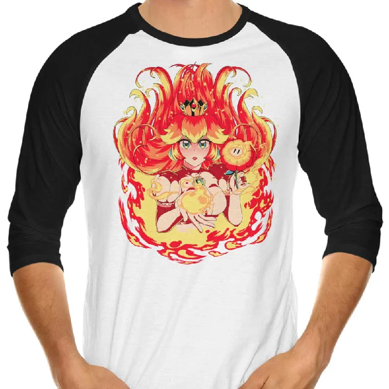 Peach Fire - 3/4 Sleeve Raglan T-Shirt